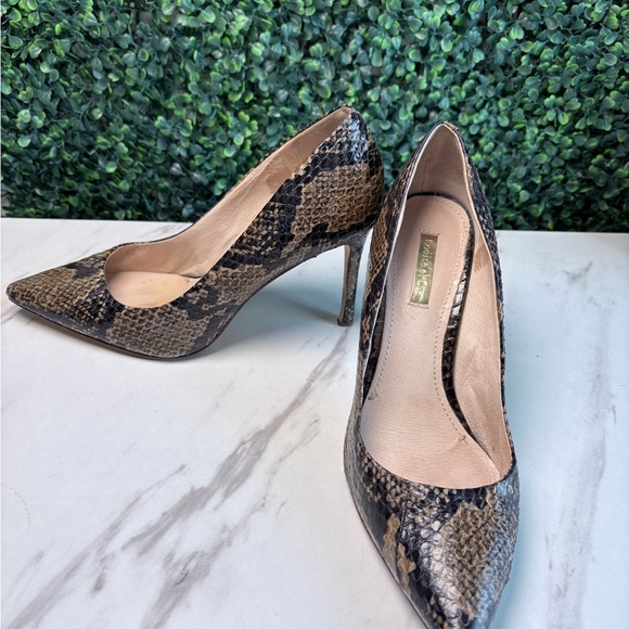 Louise et Cie Black and Brown Snakeskin Heels - Picture 3 of 3